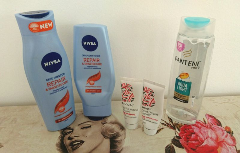 porabljeni lepotni izdelki empties shampoo nivea pantene briogeo