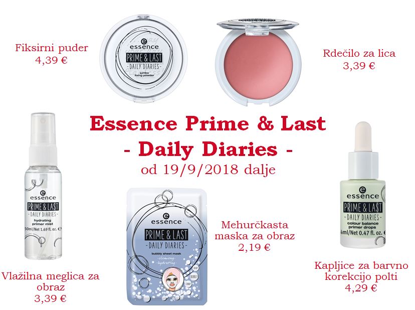 Essence in Catrice jesen 2018 Essence Prime&Last Daily Diaries